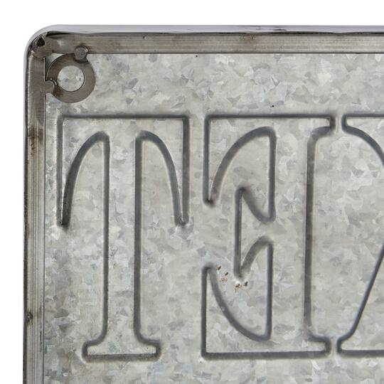 36" Beige Farmhouse Metal Wall Sign